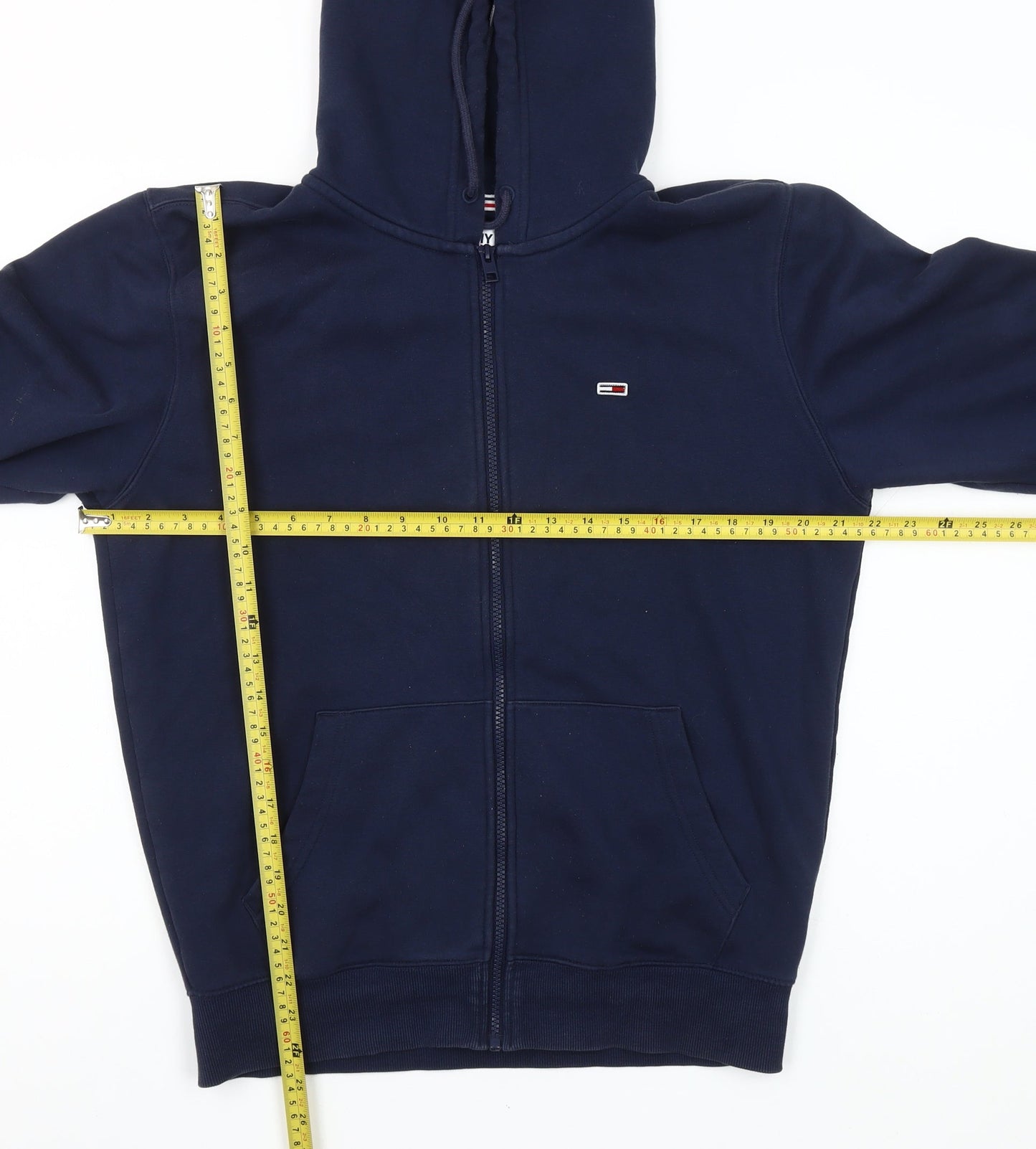 Tommy Jeans Men's Blue Full Zip Hoodie Size S Classic Logo