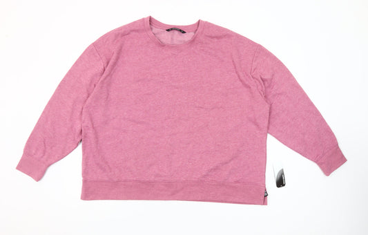 Front view of Dunnes St. Bernard Women’s Dark Pink Pullover Sweatshirt XL Polyester Cotton Blend