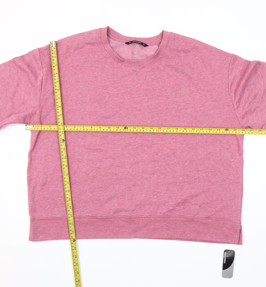 Back view of Dunnes St. Bernard Women’s Dark Pink Pullover Sweatshirt XL Polyester Cotton Blend