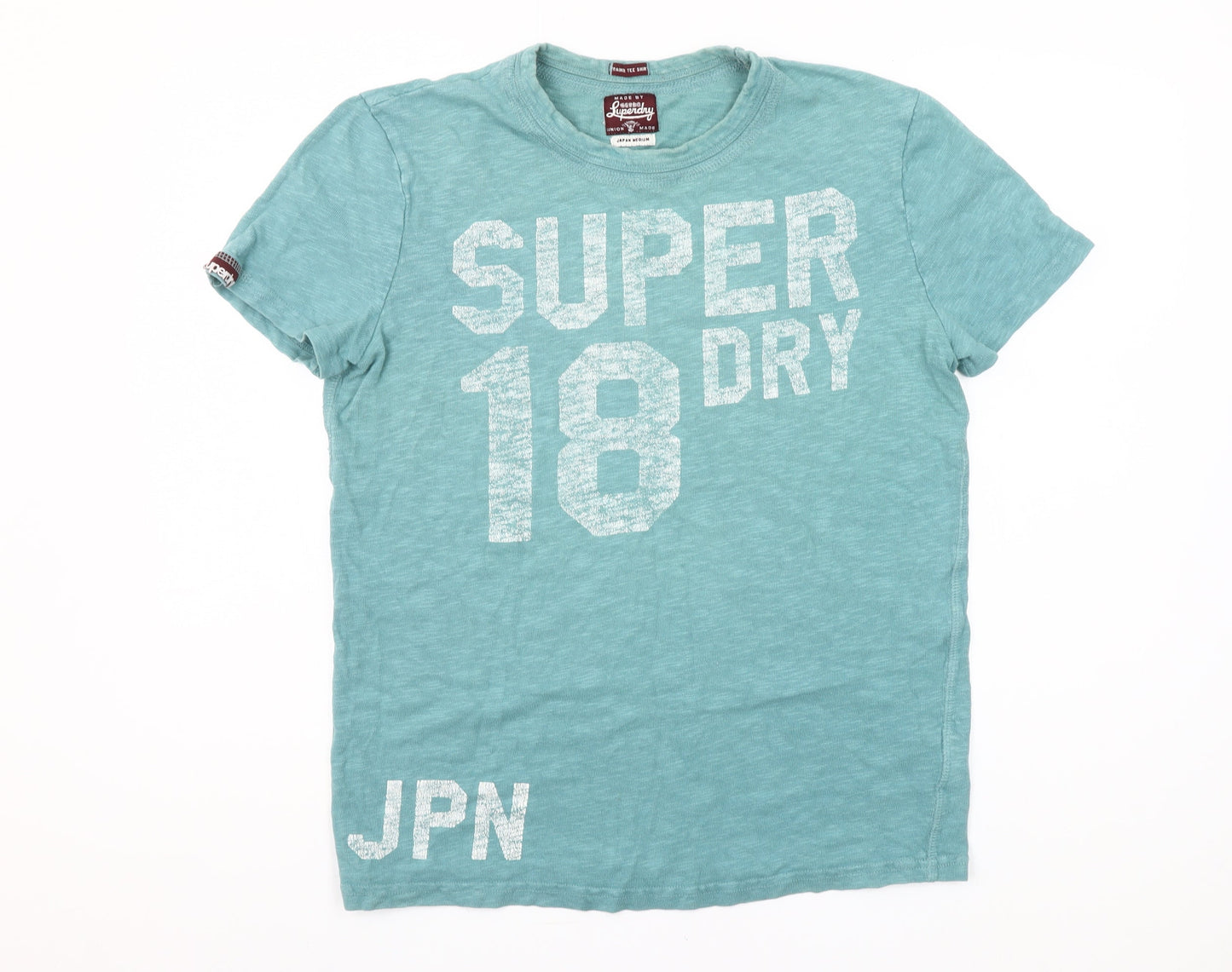 Superdry Men's Blue Graphic Print Cotton Short Sleeve T-Shirt Size M