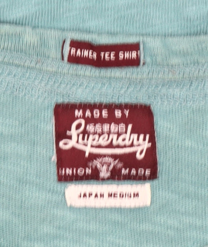 Superdry Men's Blue Graphic Print Cotton Short Sleeve T-Shirt Size M