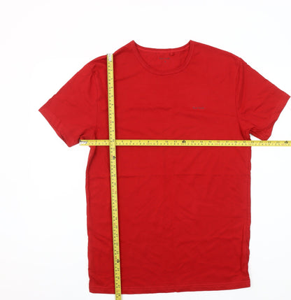 Paul Smith Men's Red Cotton Crew Neck Short Sleeve T-Shirt M