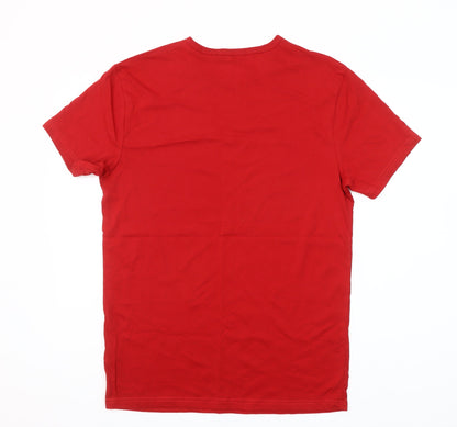 Paul Smith Men's Red Cotton Crew Neck Short Sleeve T-Shirt M