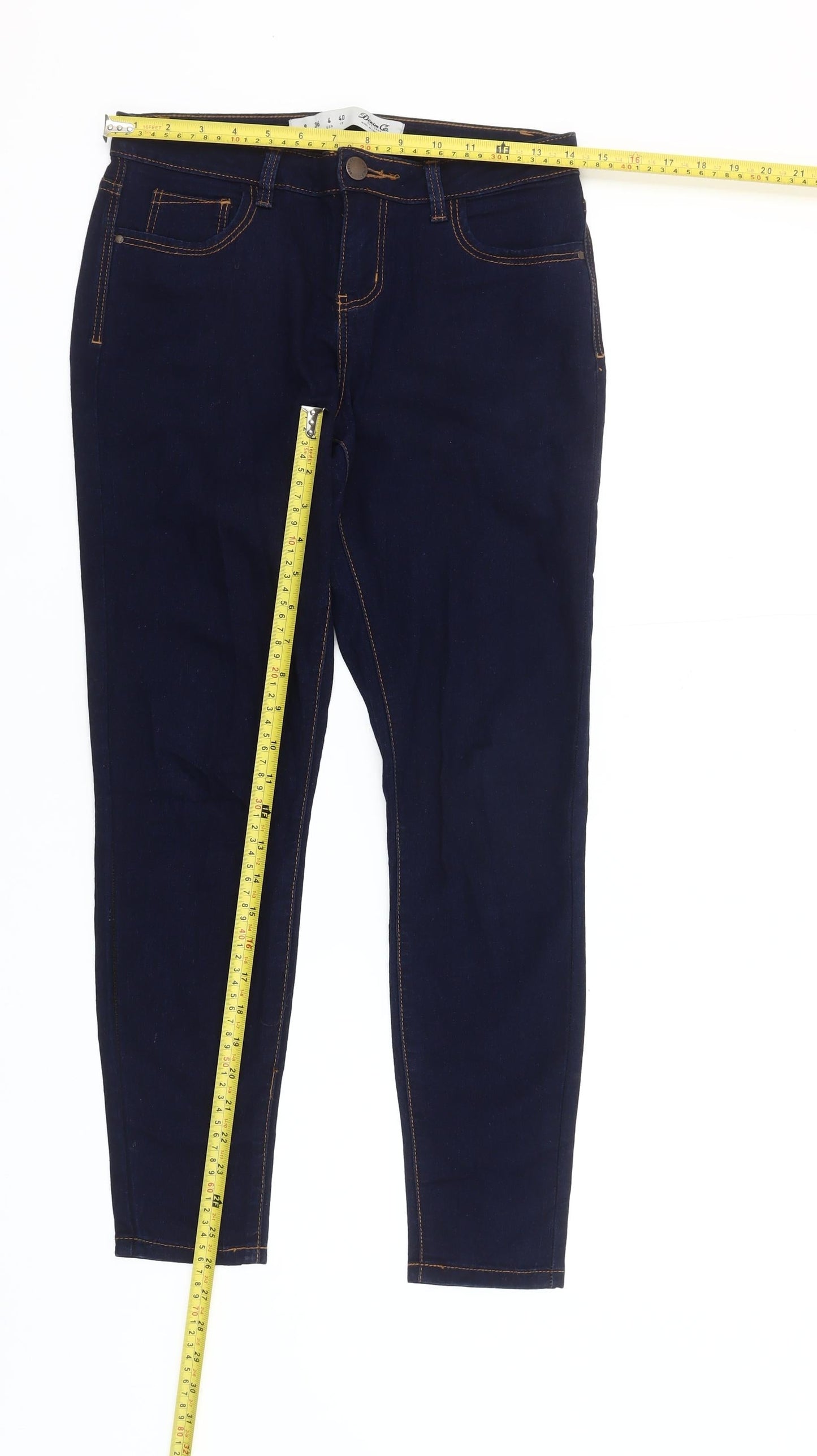 Denim Co. Women's Blue Skinny Stretch Jeans Size 8