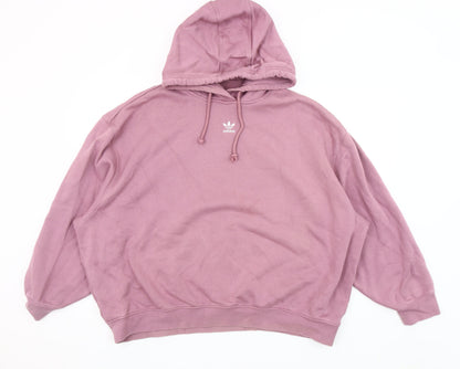 Adidas Women’s Pink Pullover Hoodie XL Cotton Blend Casual