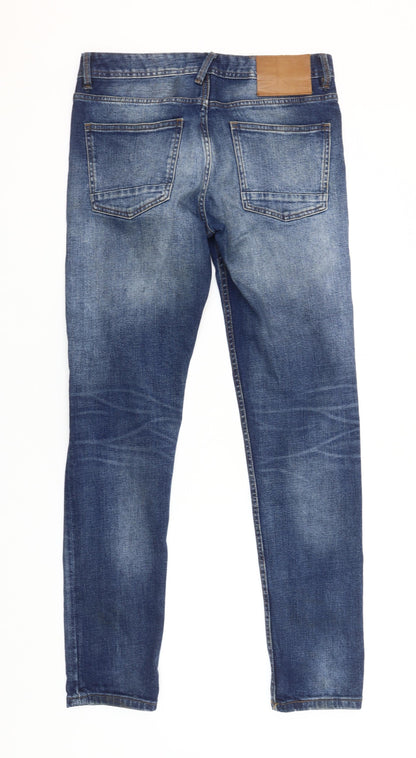 Denim Co. Men's Blue Slim Fit Distressed Skinny Jeans 30x32