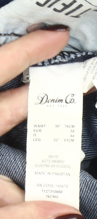 Denim Co. Men's Blue Slim Fit Distressed Skinny Jeans 30x32