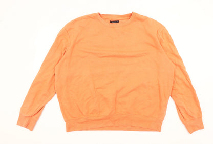 Dunnes Women Orange XXL Sweatshirt Crew Neck Long Sleeve Casual Top