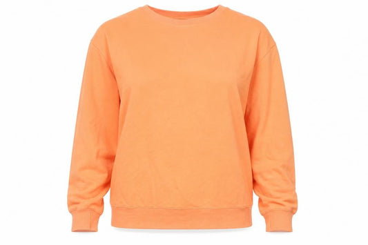 Front view of Dunnes Women Orange XXL Sweatshirt Crew Neck Long Sleeve Casual Top