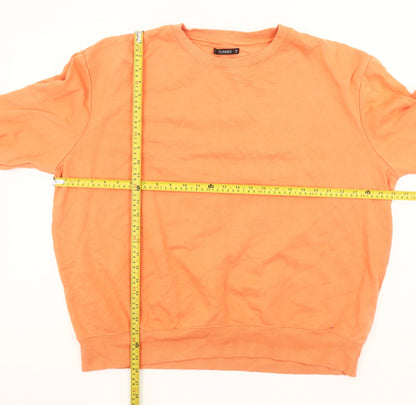 Dunnes Women Orange XXL Sweatshirt Crew Neck Long Sleeve Casual Top