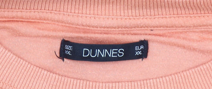 Dunnes Women Orange XXL Sweatshirt Crew Neck Long Sleeve Casual Top