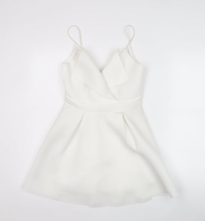 ASOS Women’s White Fit & Flare Sleeveless Short Dress UK 8