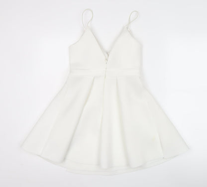 ASOS Women’s White Fit & Flare Sleeveless Short Dress UK 8
