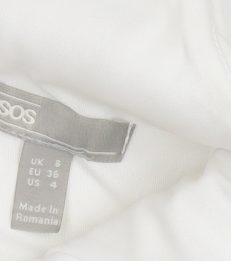 ASOS Women’s White Fit & Flare Sleeveless Short Dress UK 8