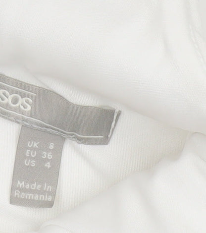 ASOS Women’s White Fit & Flare Sleeveless Short Dress UK 8