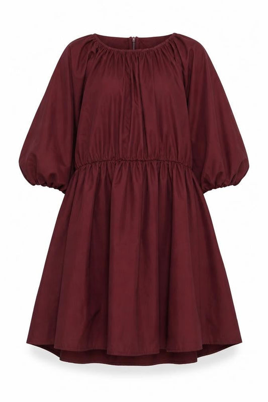 ASOS DESIGN Women's Red A-Line Puff Sleeve Short Dress Size 10