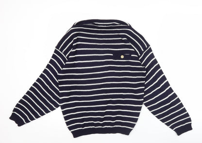 St. Clair Women’s Blue Striped Acrylic Knit Jumper S