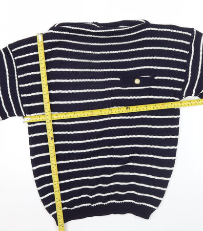 St. Clair Women’s Blue Striped Acrylic Knit Jumper S