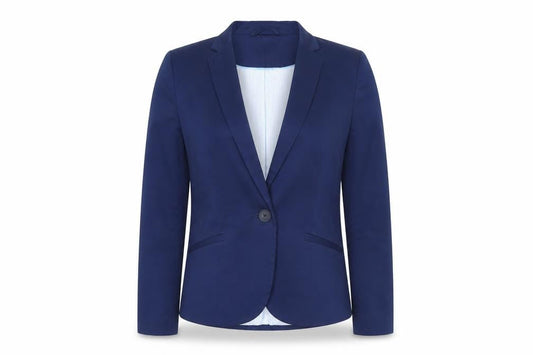 H&M Women Blue Size 10 Slim Fit Single-Breasted Blazer Jacket