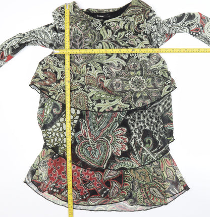 Desigual Women Multicoloured Paisley Long Sleeve Shift Dress S