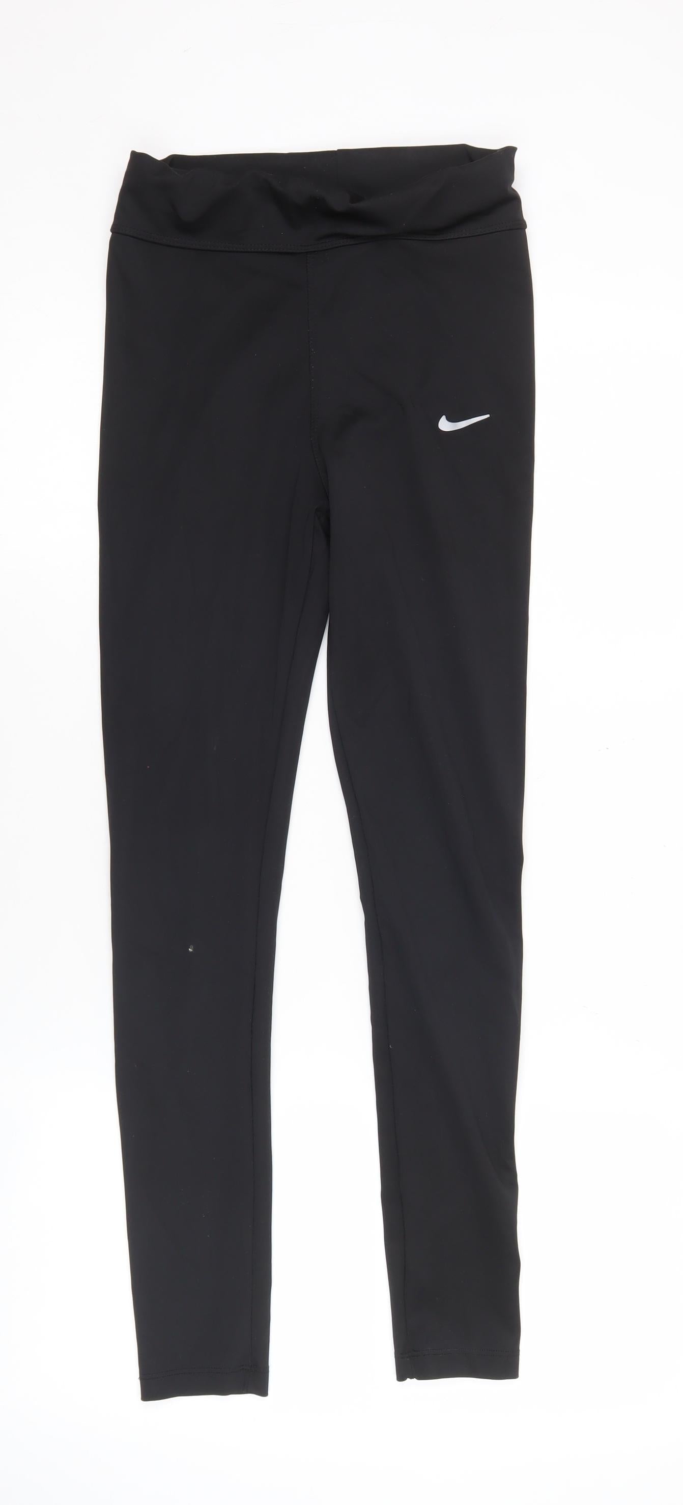 Nike Womens Black Dri-FIT Leggings S Slim Fit Running Trousers
