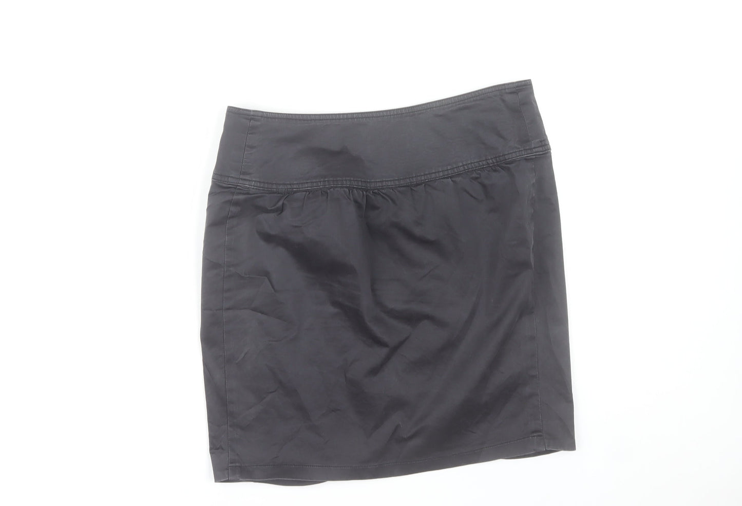 Tiddy Women's Black Wrap Short Skirt Size M Cotton Stretch