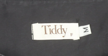 Tiddy Women's Black Wrap Short Skirt Size M Cotton Stretch