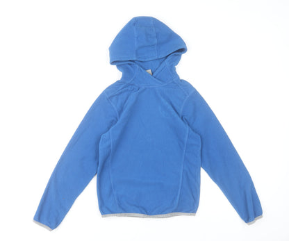 TOG24 Boys Blue Fleece Pullover Hoodie Age 9-10 Years Regular Fit