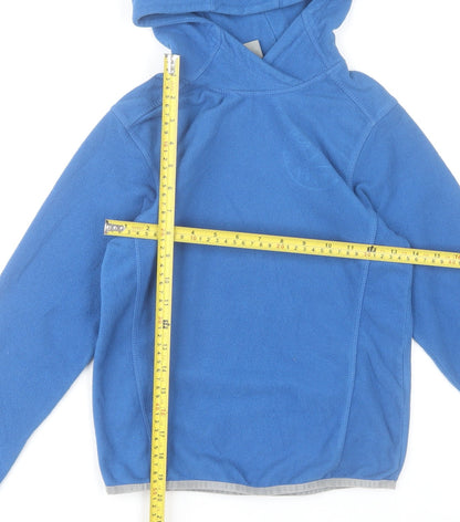 TOG24 Boys Blue Fleece Pullover Hoodie Age 9-10 Years Regular Fit