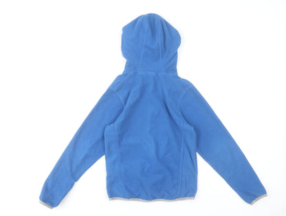 TOG24 Boys Blue Fleece Pullover Hoodie Age 9-10 Years Regular Fit