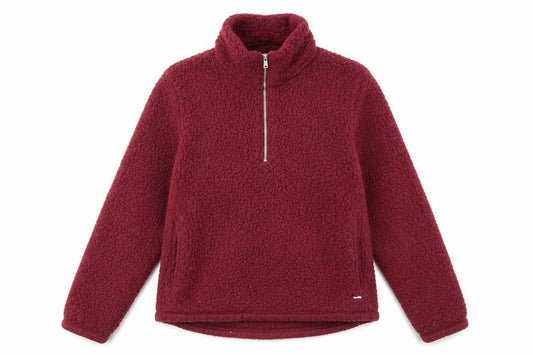 Hollister Women’s Burgundy Fleece Pullover Hoodie M Warm Winter Style
