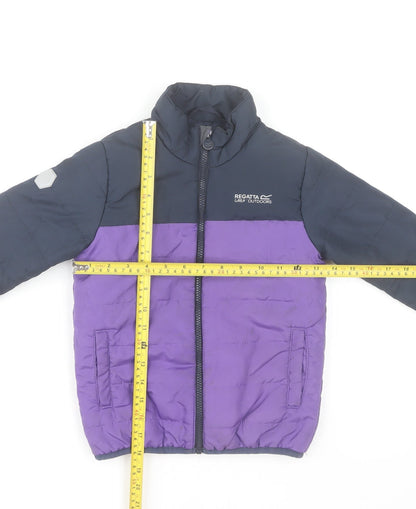 Regatta Girls Purple Puffer Jacket 3-4 Years Lightweight Padded Coat