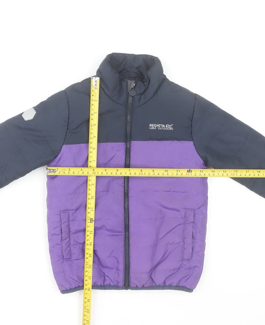 Regatta Girls Purple Puffer Jacket 3-4 Years Lightweight Padded Coat