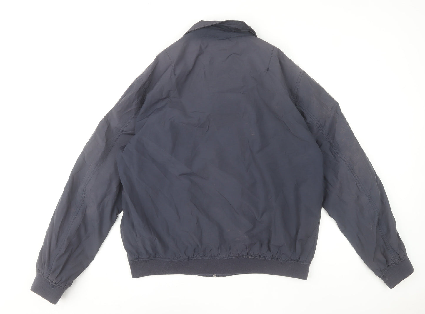 Burton Menswear London Men Blue XL Bomber Jacket Cotton Nylon Zip