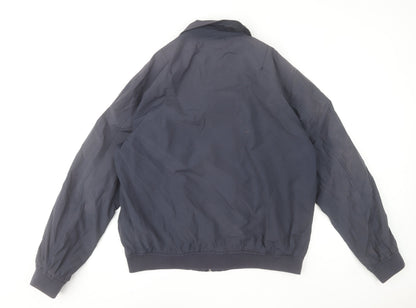 Burton Menswear London Men Blue XL Bomber Jacket Cotton Nylon Zip