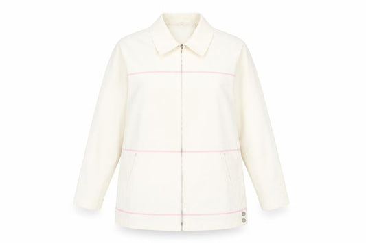 Klass Collection Women's Ivory Mid-Length Jacket Size 18 Polyester Blend