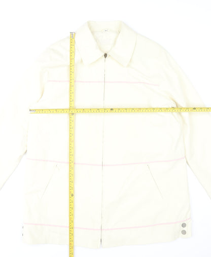 Klass Collection Women's Ivory Mid-Length Jacket Size 18 Polyester Blend