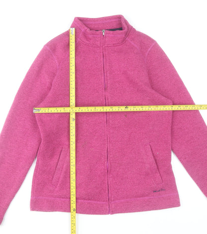 Weird Fish Womens Pink Fleece Full Zip Jacket Size 12