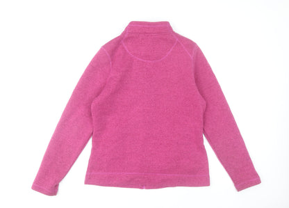 Weird Fish Womens Pink Fleece Full Zip Jacket Size 12