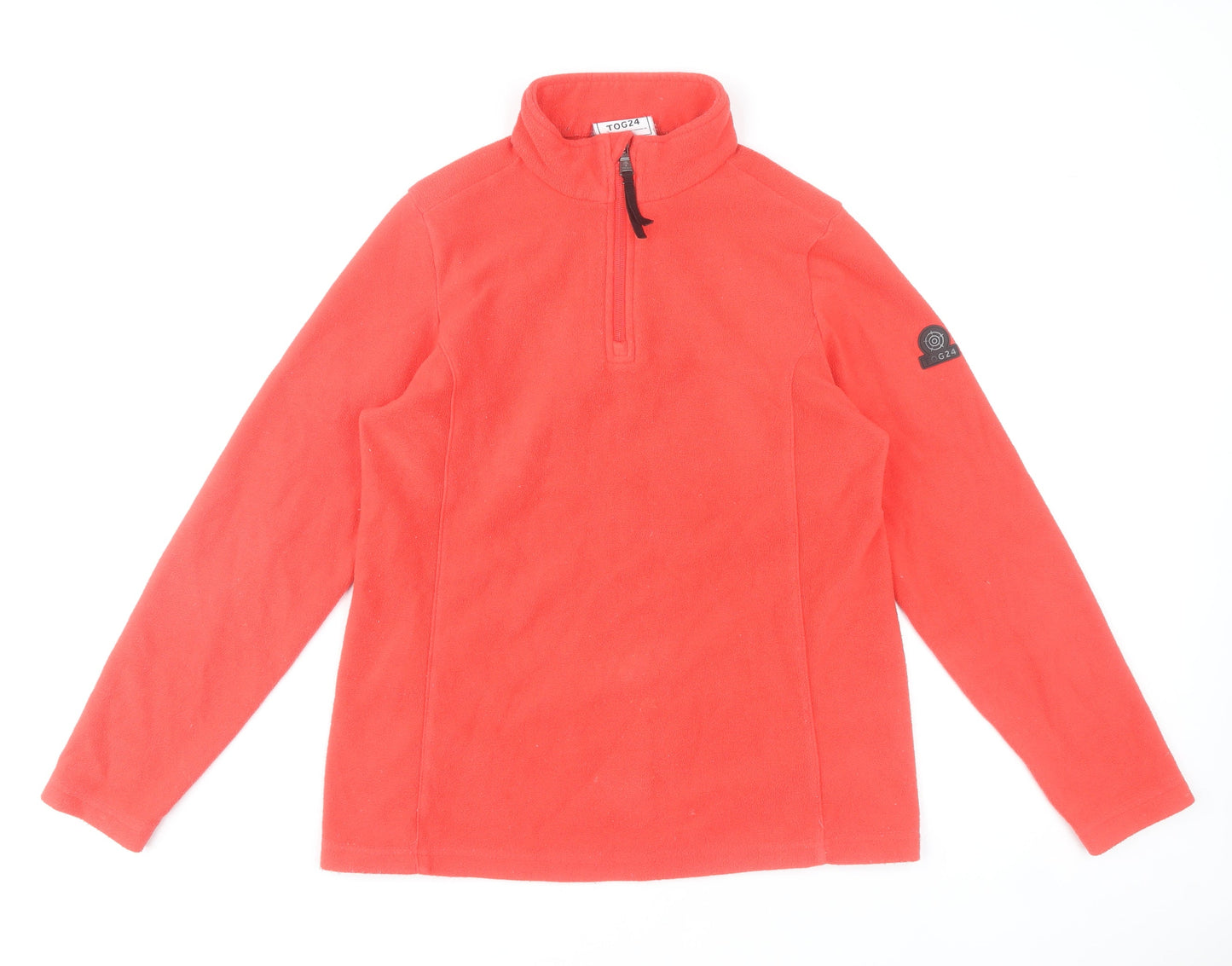 TOG24 Women's Red Fleece 1/4 Zip Pullover Sweatshirt Size 10