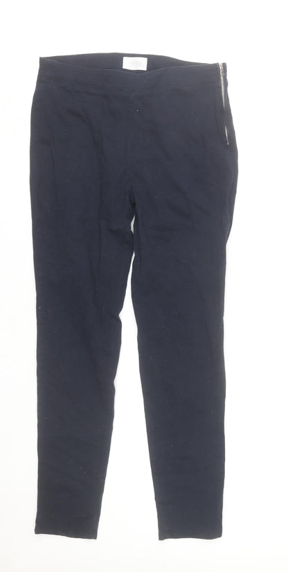 Savida Womens Black Slim Fit Cotton Stretch Leggings Size 12