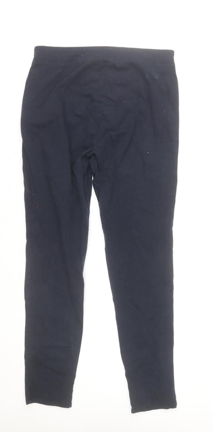 Savida Womens Black Slim Fit Cotton Stretch Leggings Size 12