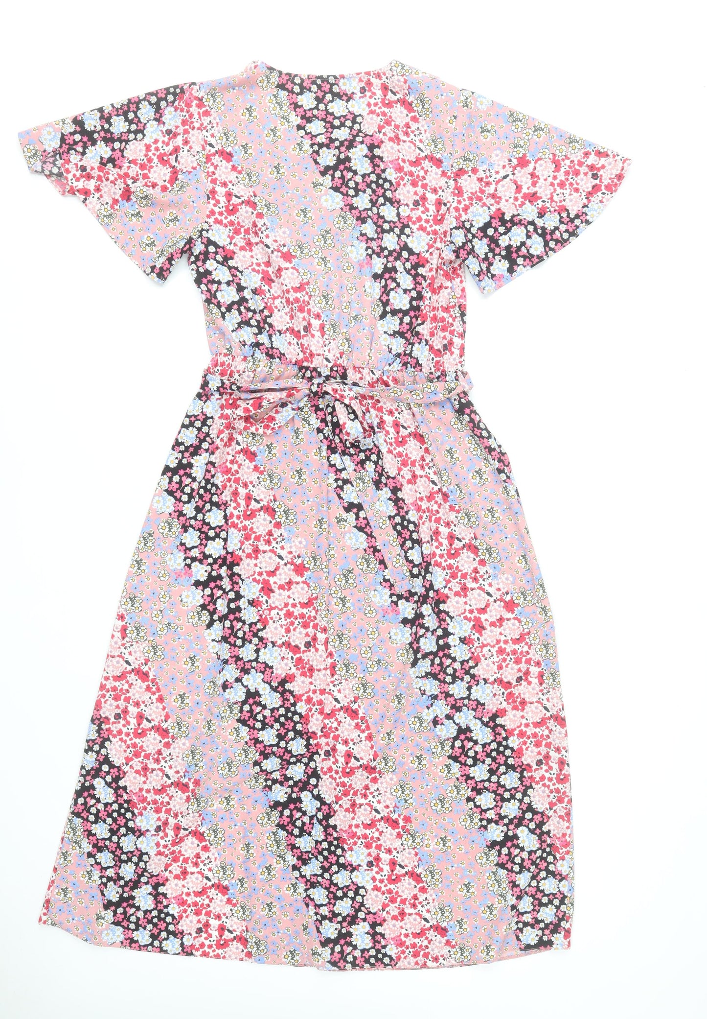 Dunnes Women’s Multicoloured Floral Wrap Midi Dress Size 8