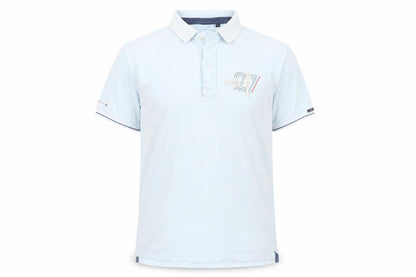 CODE ZERO Men’s Blue Nautical Polo Shirt XL Short Sleeve 100% Cotton