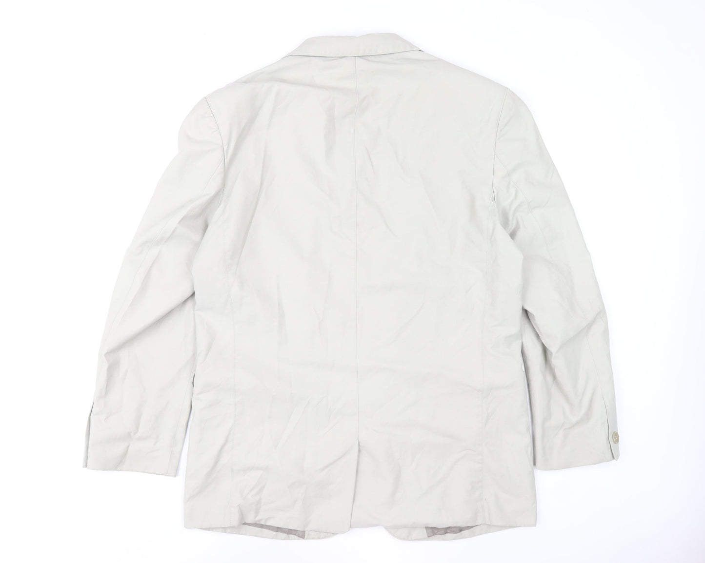 SWEPT Men’s Pale Beige Grey Cotton Blend Single-Breasted Blazer Jacket Size 42 Regular