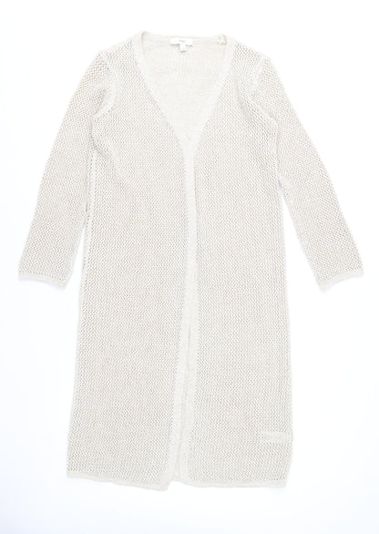 Marks and Spencer Women’s Beige Open Knit Longline Cardigan S