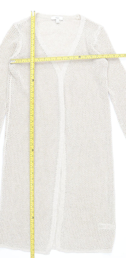 Marks and Spencer Women’s Beige Open Knit Longline Cardigan S