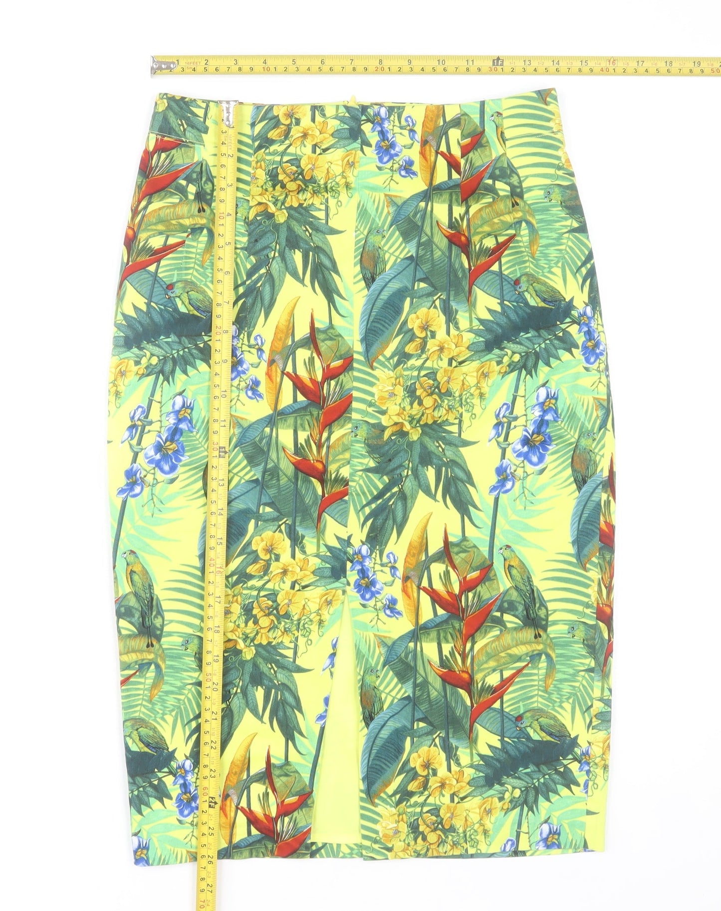 Oasis Women’s Multicoloured Floral Pencil Skirt Size 10 Cotton