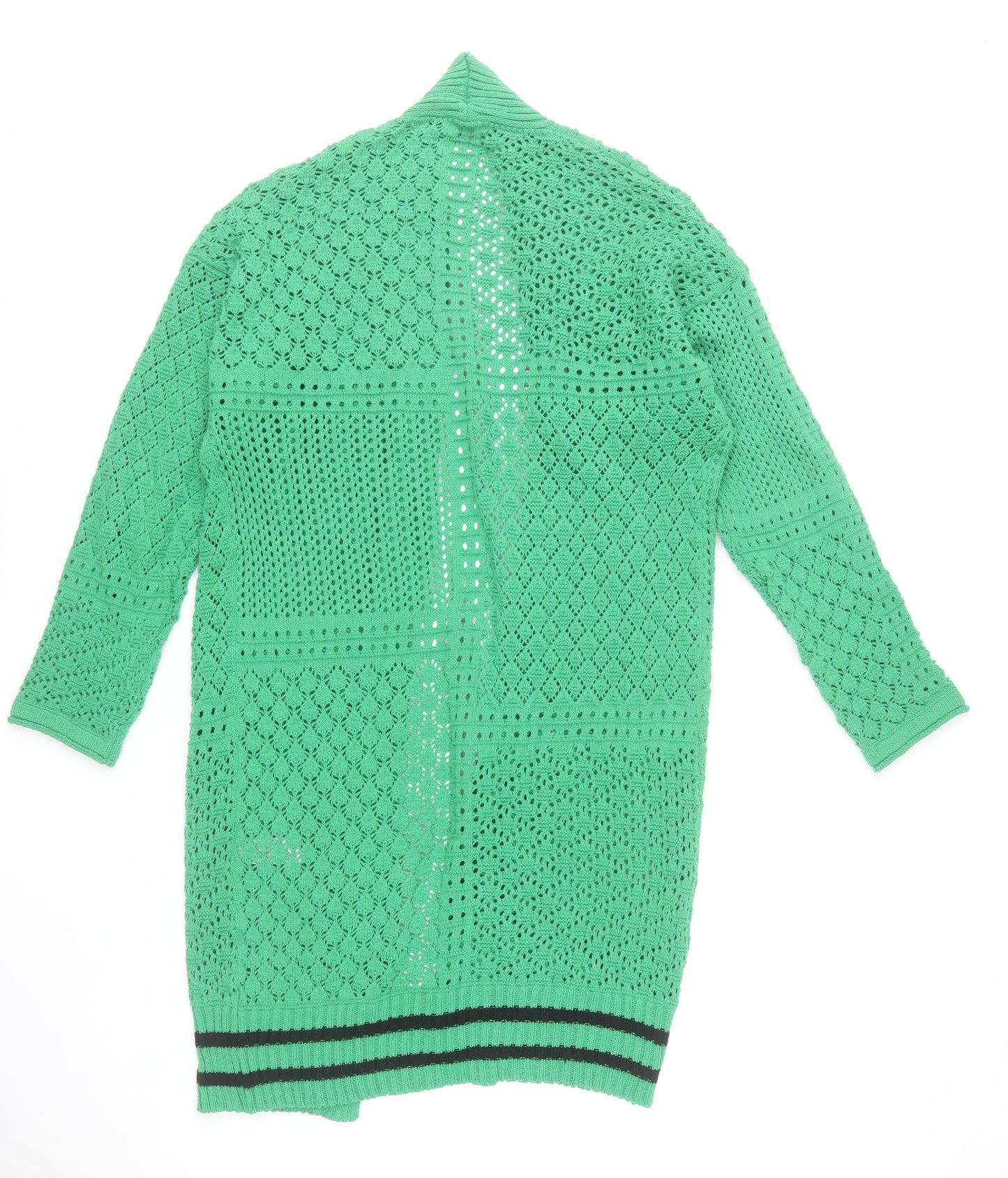 Yours Women’s Green Open-Knit Cotton Blend Cardigan UK 14-16