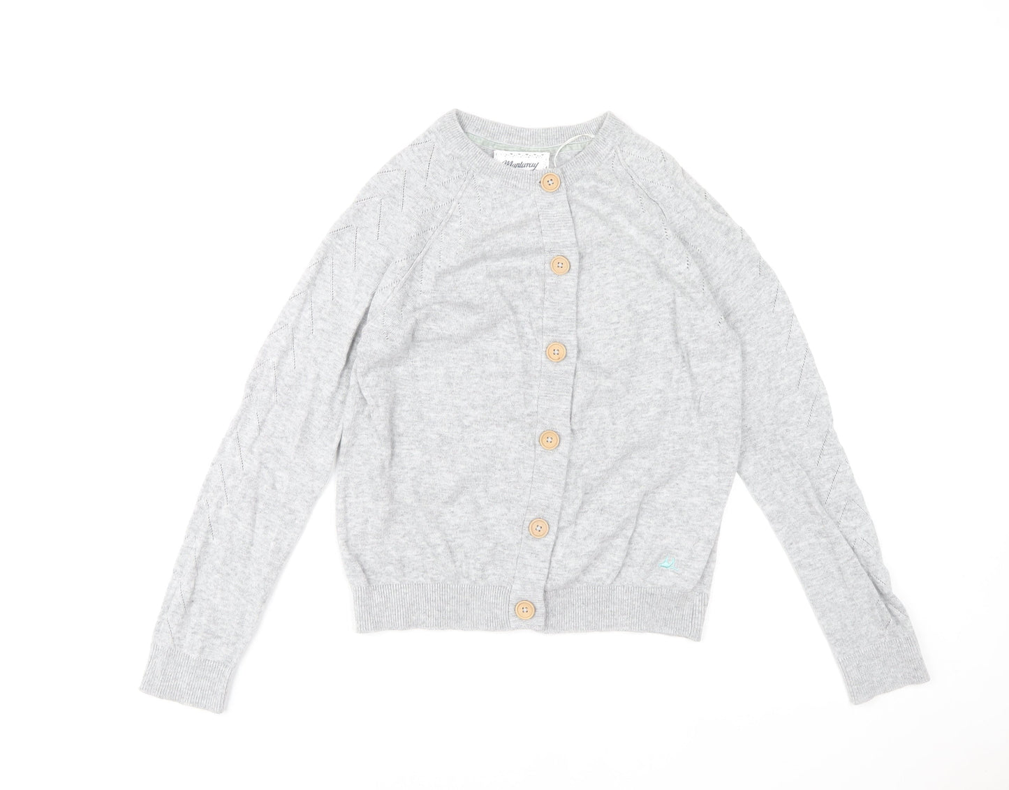 Mantaray Women's Grey Button Cardigan Size 8 Long Sleeve Knit